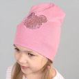 шапка для девочки розовая