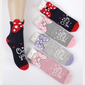 3D Шкарпетки для Дівчинки Бантик