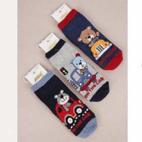 Шкарпетки для Хлопчика Ведмедик на Машині