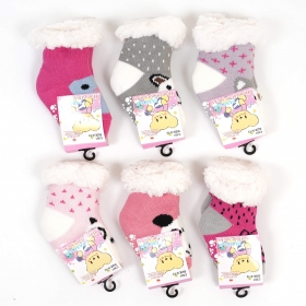 Теплі Шкарпетки на Хутрі з Антіковзанням для Дівчинки 